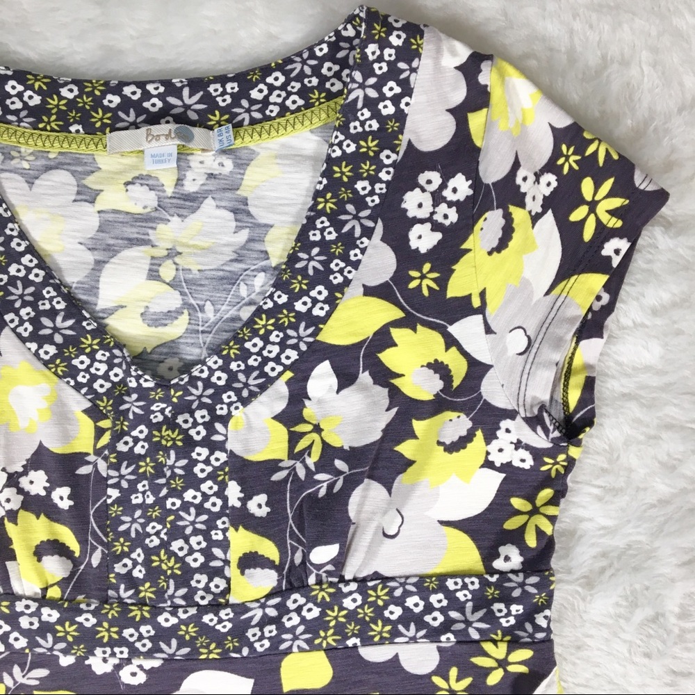 Boden Grey Yellow White Floral Print Tunic - Picture 4 of 8